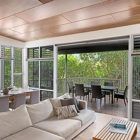 Peppers Noosa Resort And Villas Exterior photo Living room with a view of the rainforest